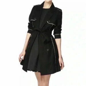 Jason Wu For Target Black Trench Coat Size Large